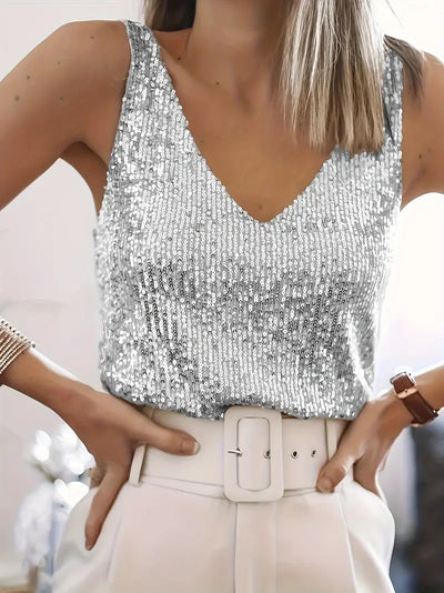 Alyana - Top sans manches avec paillettes
