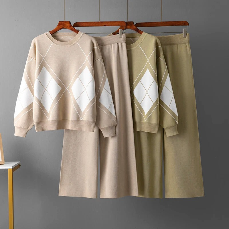 Stella™ - Ensemble de pull chaud en tricot à deux pièces