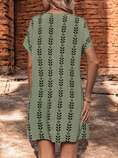 Vivienne - Robe D'Été À Manches Courtes Avec Motif Floral