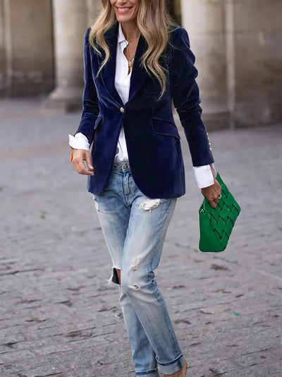 Bellini™ | Blazer en Velours Élégant