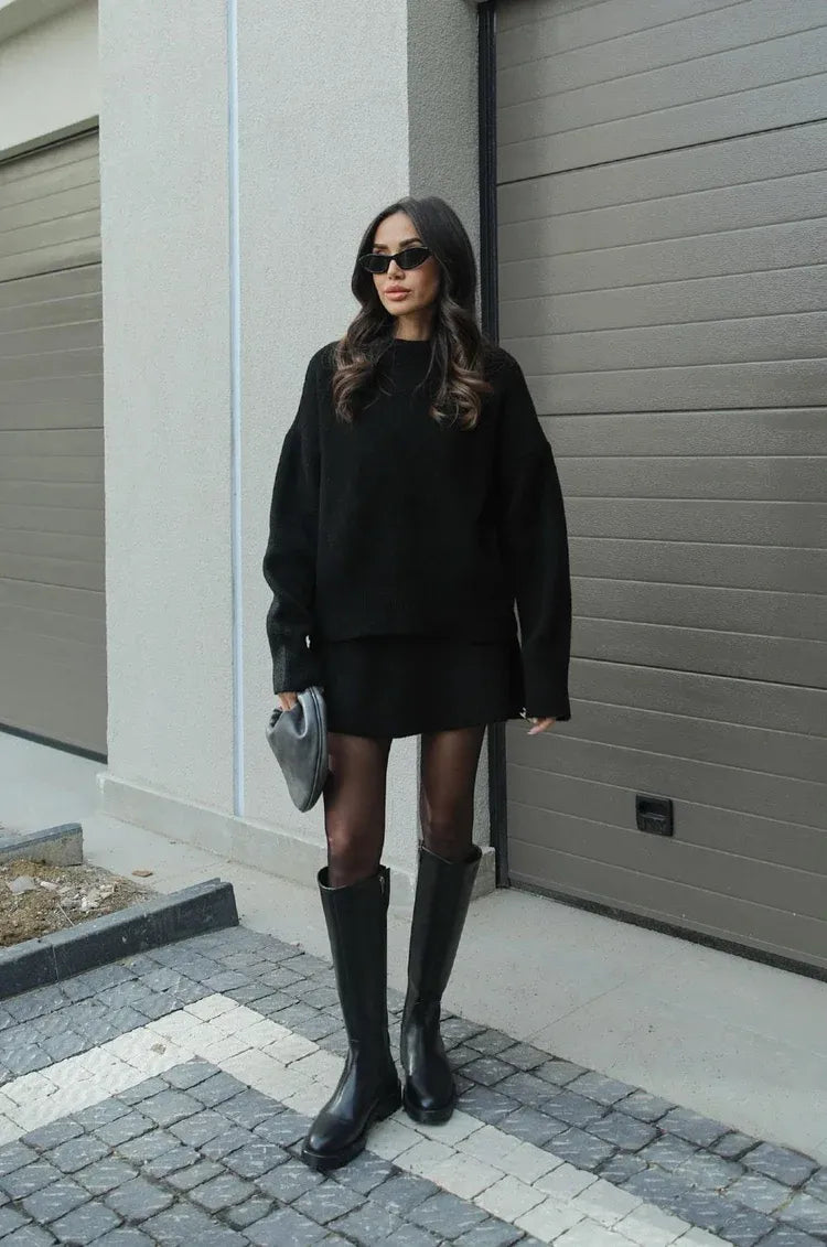 Hanna™ - Ensemble confortable avec pull et jupe