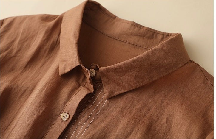 Chemise en pur coton avec une belle tunique brodée