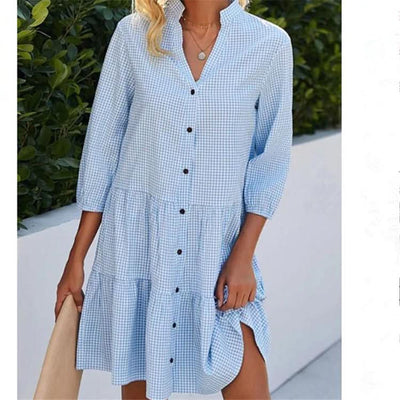 Morgane | Robe écossaise élégante