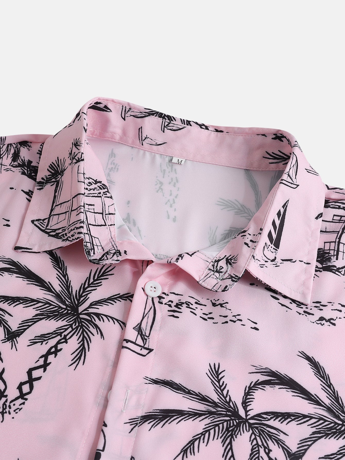 Ensemble Estival : Chemise Boutonnée Voiliers & Palmiers + Short de Bain