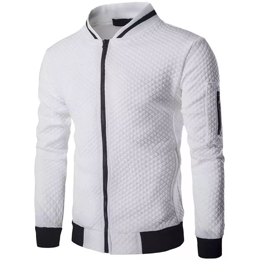 KINS |  Solid Color Zip Up Sweat Bomber Jacket