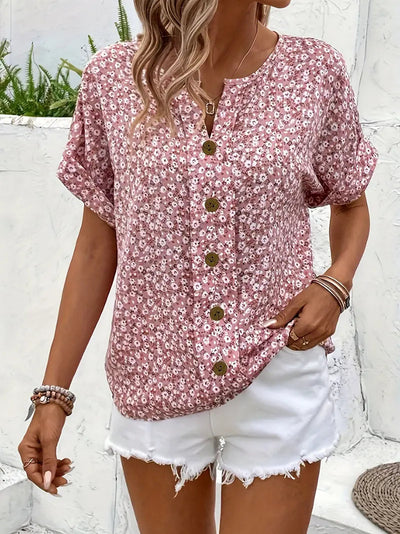 Jelena - Top Floral d'Été Élégant