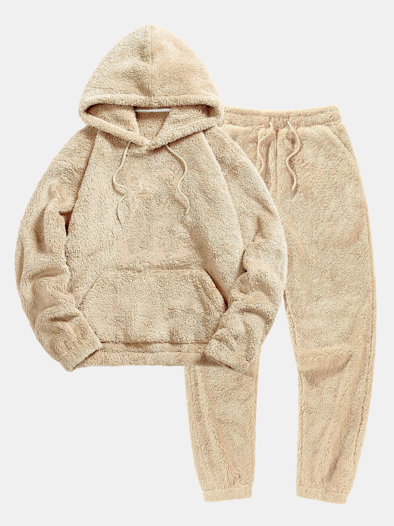 Sweat à capuche Teddy basique et pantalon de jogging Teddy
