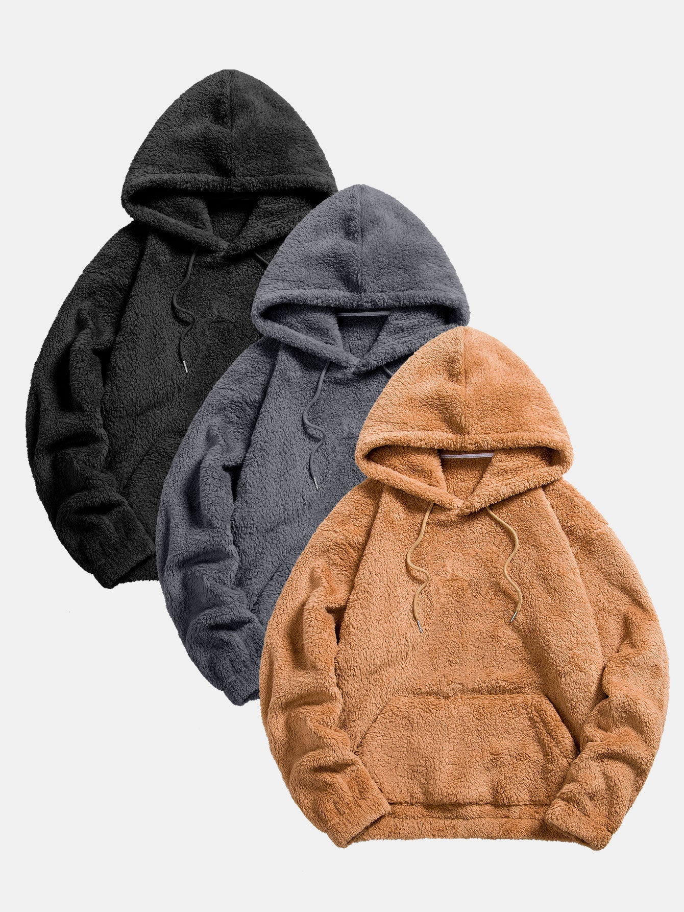 Sweat à capuche basique Teddy 3 pièces
