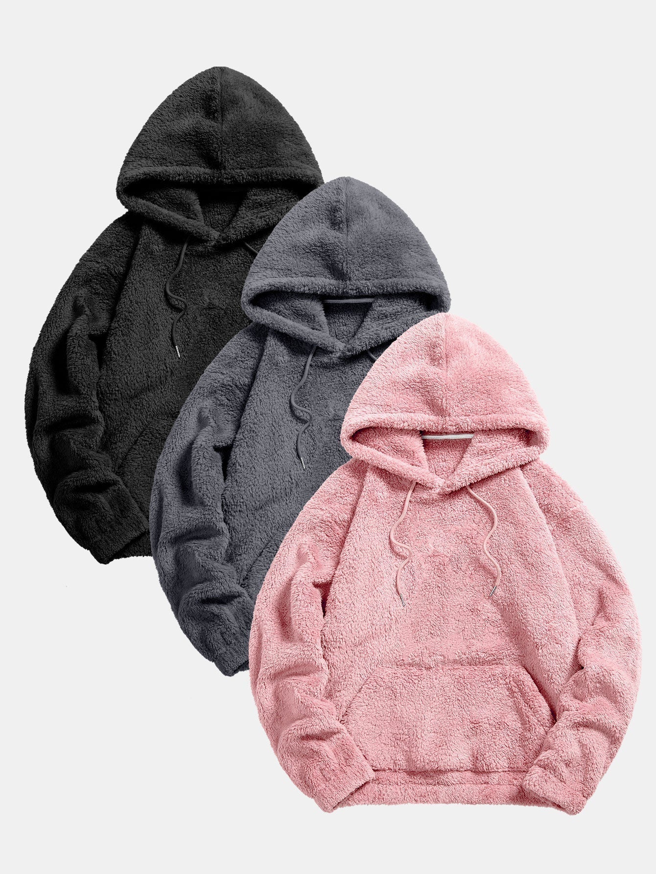 Sweat à capuche basique Teddy 3 pièces