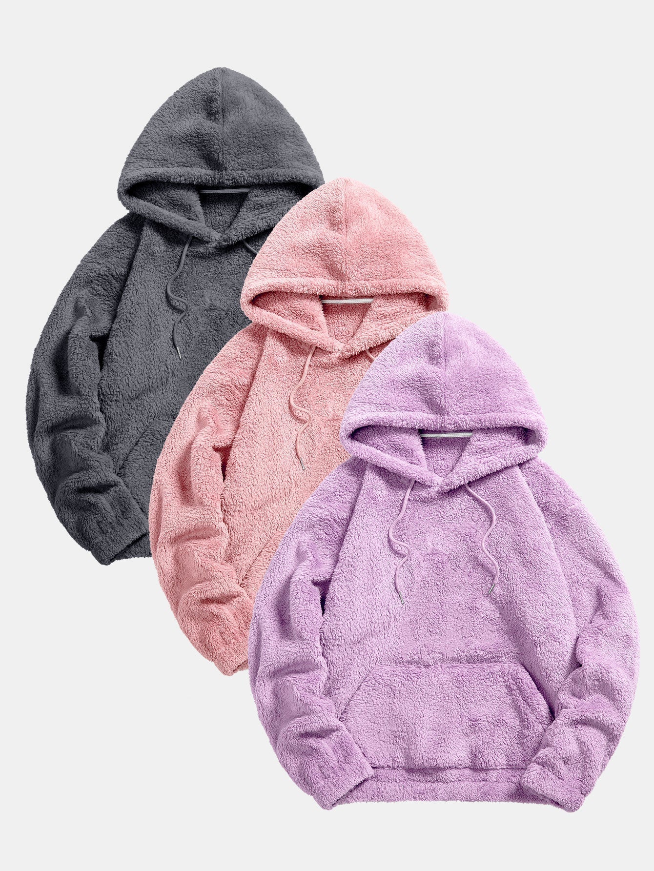 Sweat à capuche basique Teddy 3 pièces