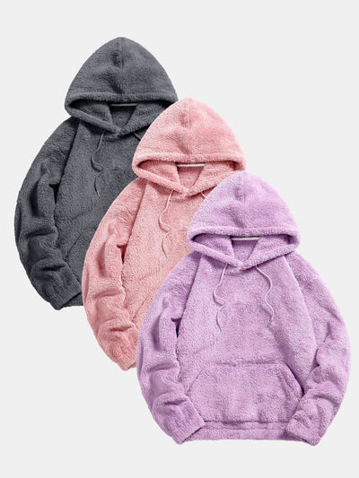 Sweat à capuche basique Teddy 3 pièces