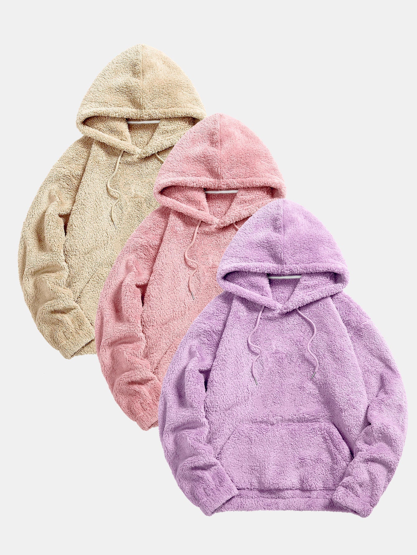 Sweat à capuche basique Teddy 3 pièces