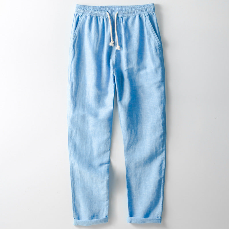 Pantalon homme décontracté – Coupe droite – Taille élastique – Tissu respirant