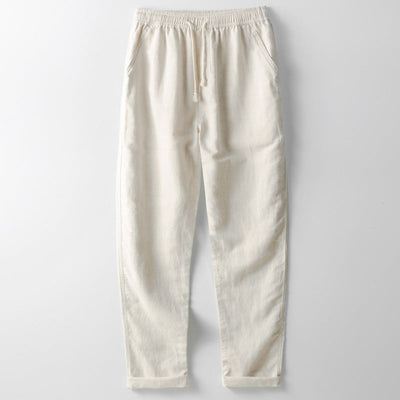 Pantalon homme décontracté – Coupe ample – Jambe droite – Taille élastique ajustable