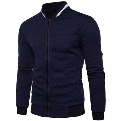 KINS |  Solid Color Zip Up Sweat Bomber Jacket
