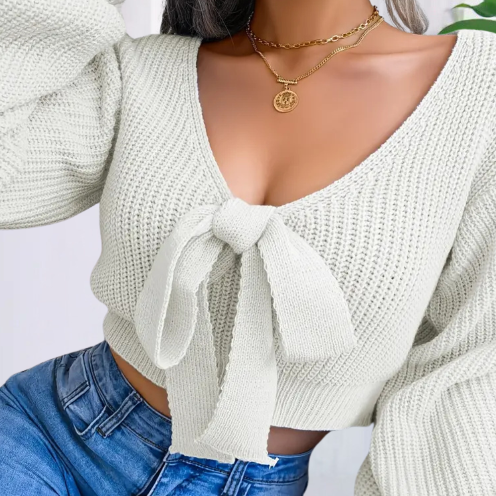 LILLIAN - Pull Court Classique pour Femmes