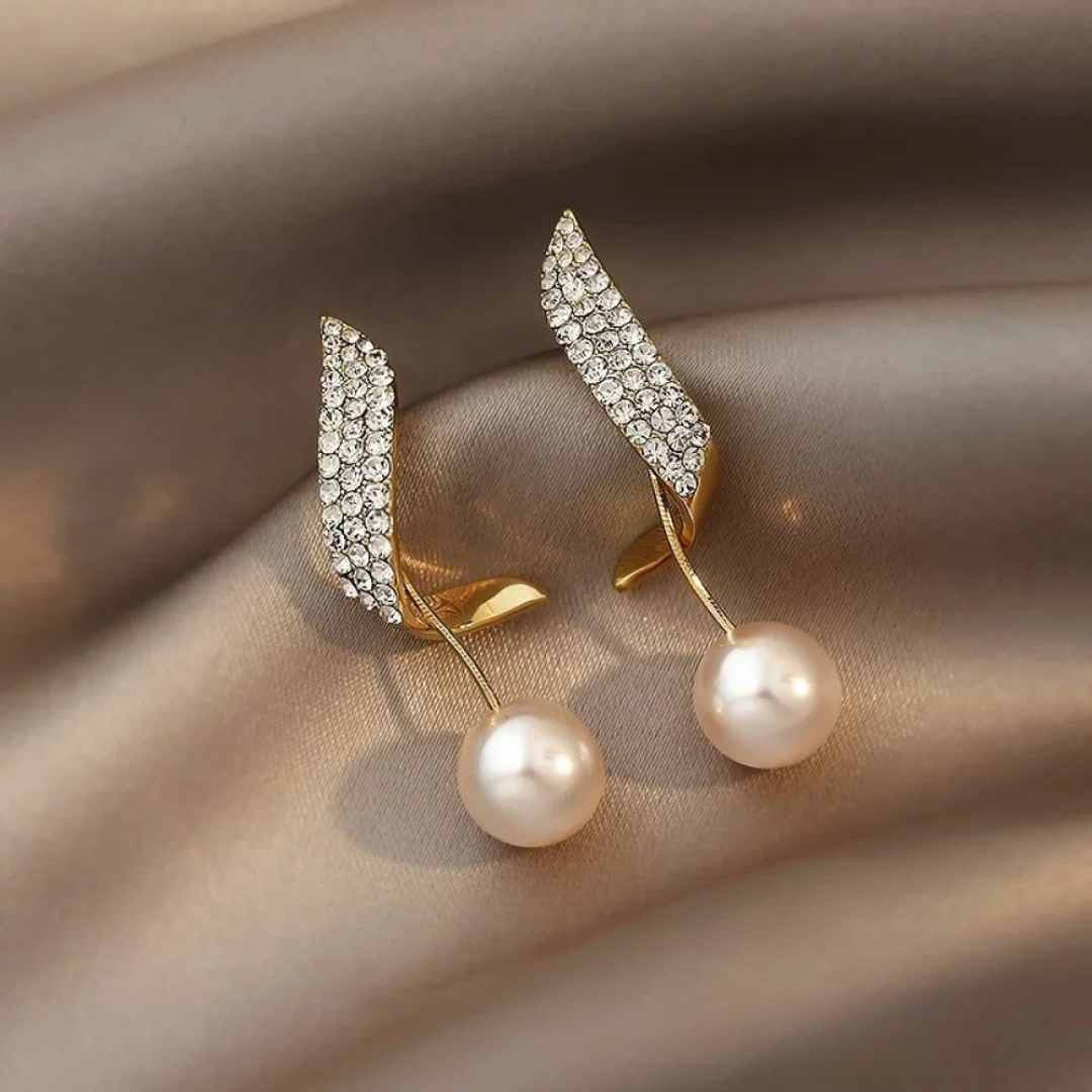 Léna™ | Boucles perle dorées