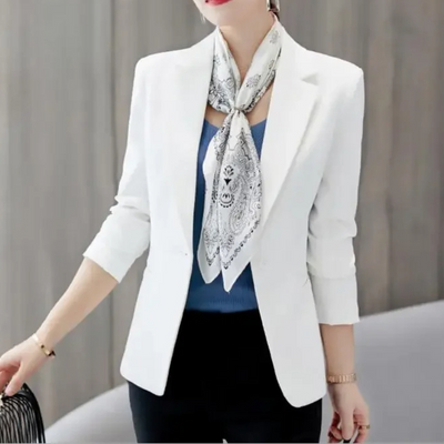 Blazer Femme – Coupe Cintrée – Silhouette Structurée – Fermeture Un Bouton