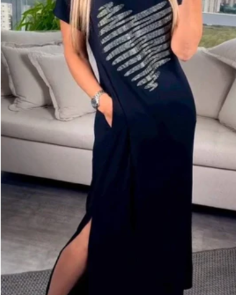 ENILA – ROBE DÉCONTRACTÉE AVEC CŒUR ARGENTÉ