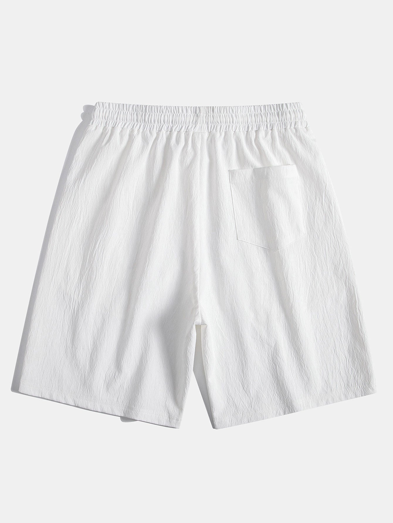 Ensemble Estival : Chemise Jacquard à Rayures Géométriques & Short Froissé à Cordon