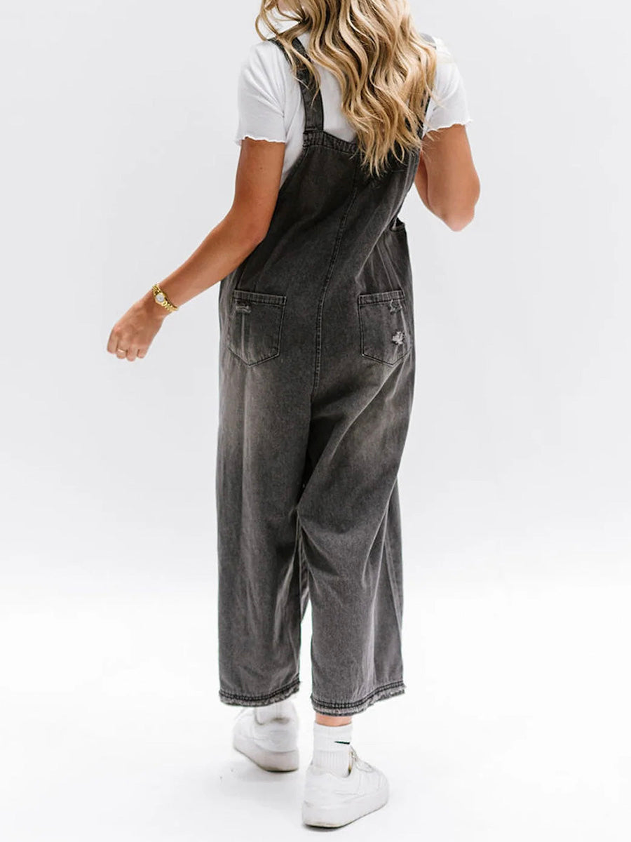 JANNIKE | Pantalon large en jean pour femme
