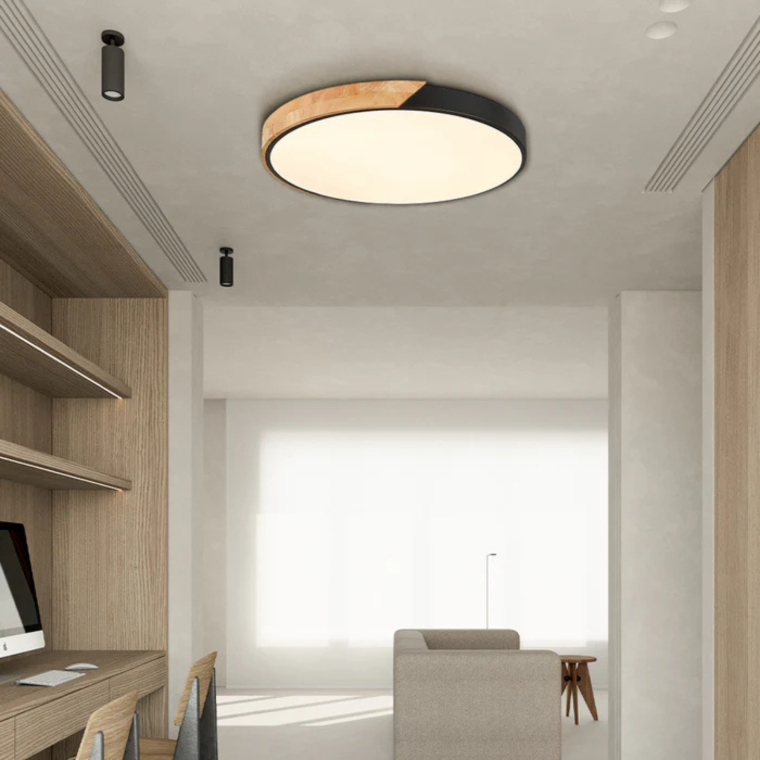 Delos - Plafonnier LED scandinave en bois