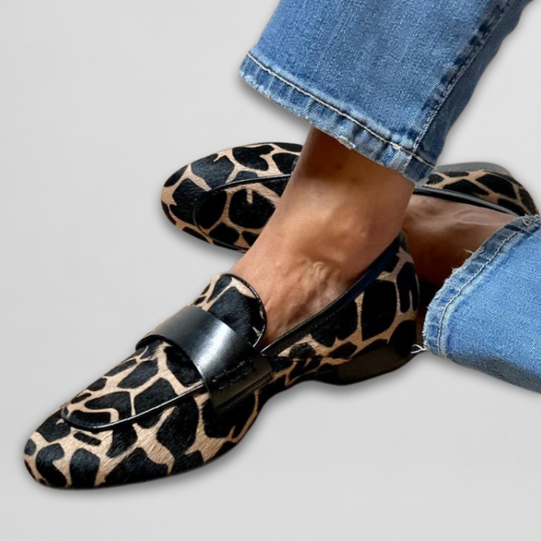 Élise | Mocassins à imprimé animal chic