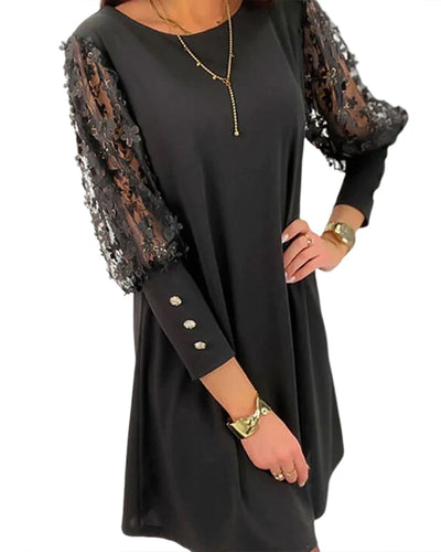 Jaromira | Robe Elegent Manches Noir | Mini