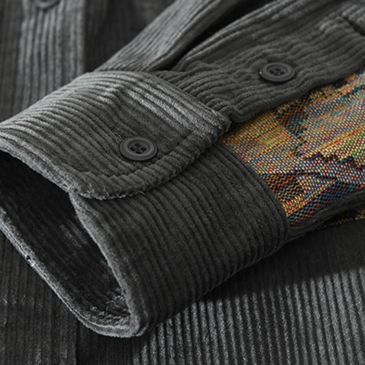 Camicia in velluto a coste Patch-Theory