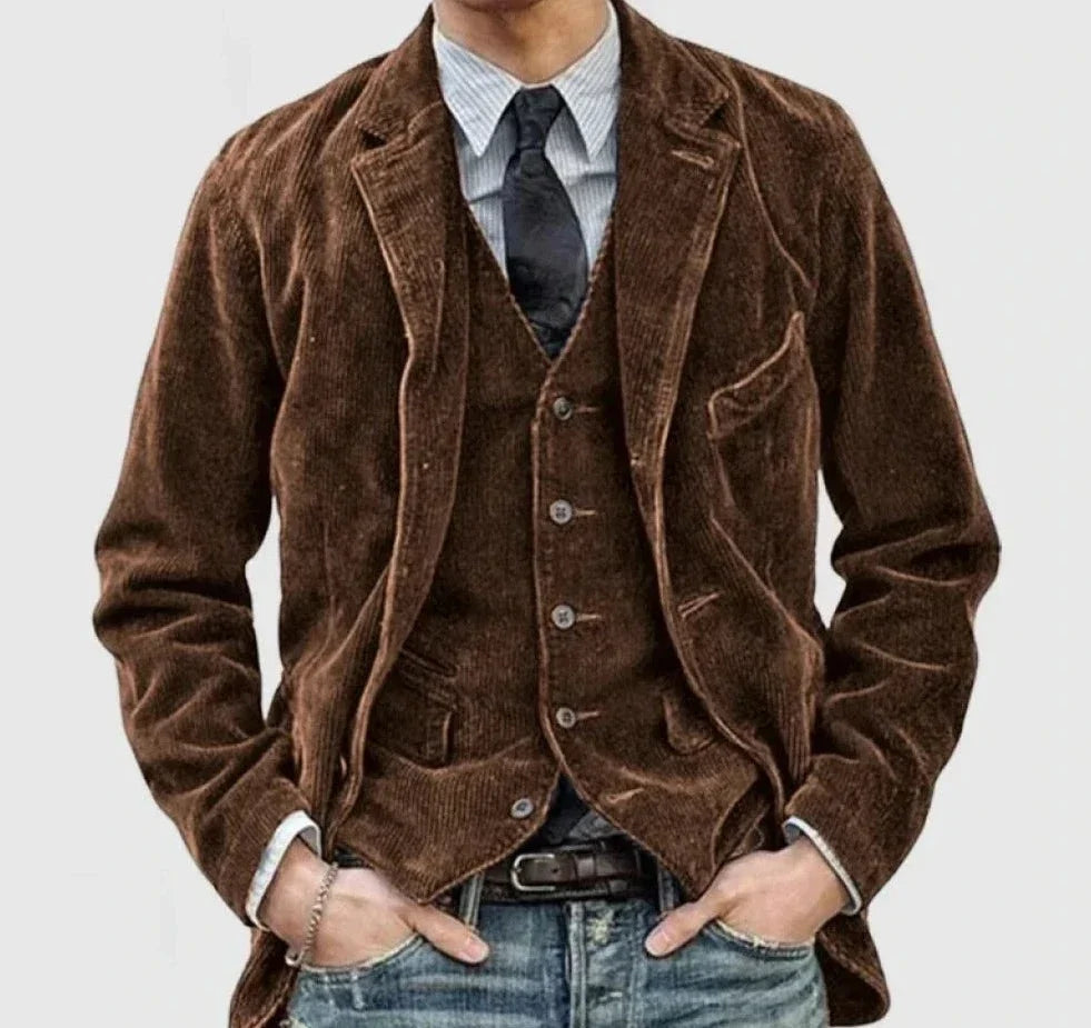MARC | Veste en laine vintage avec gilet