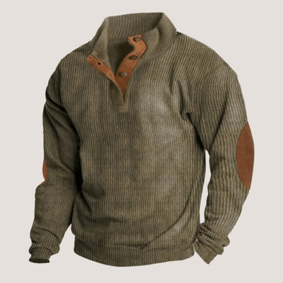 EGON | Sweat-shirt en velours côtelé avec col