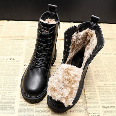 IRMA | Bottes d'hiver en cuir noir