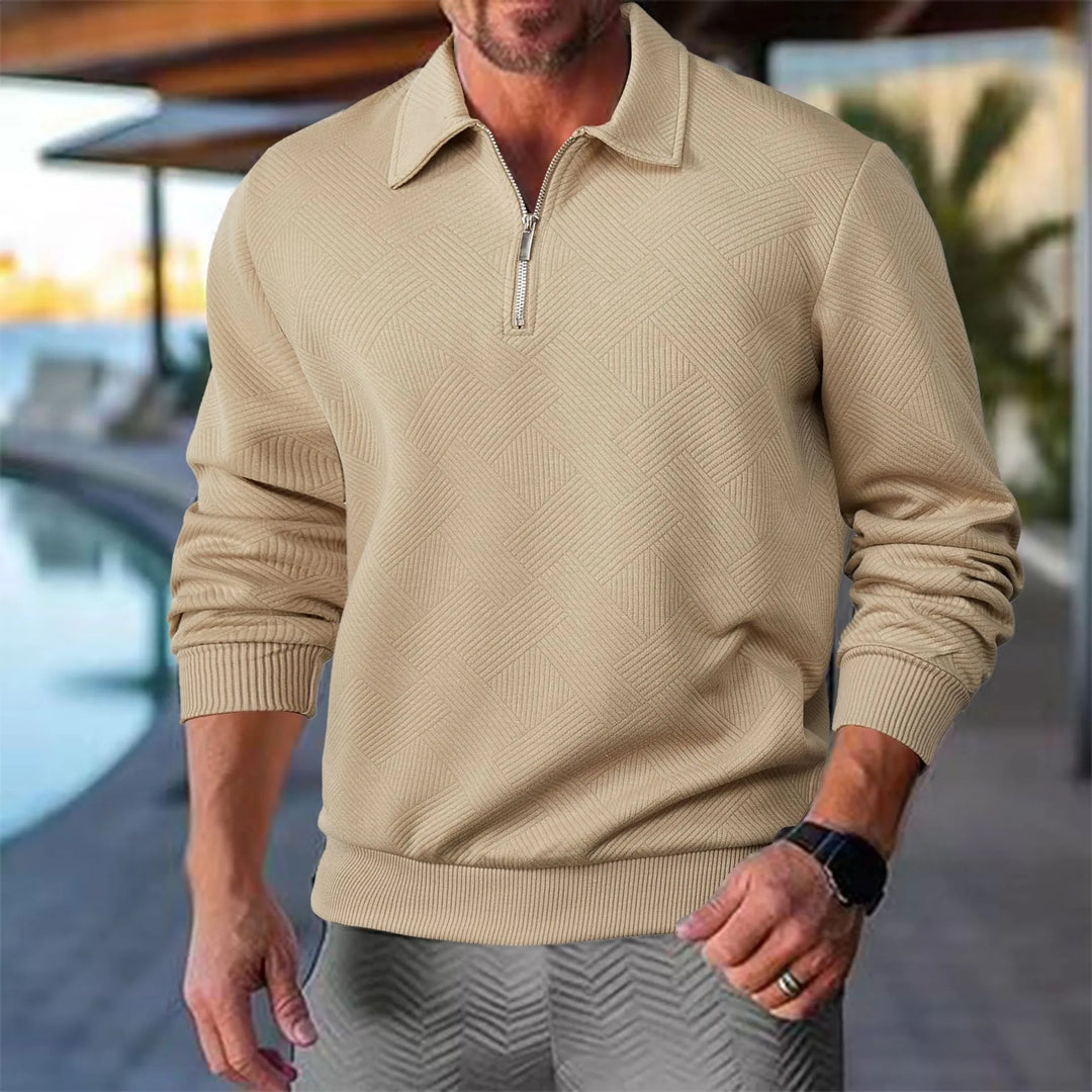 VICTOR | Pull zippé élégant structure