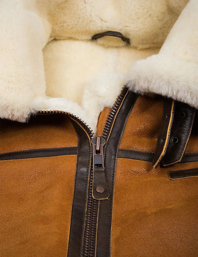 Emil™ Veste d'Hiver en Cuir Élégante