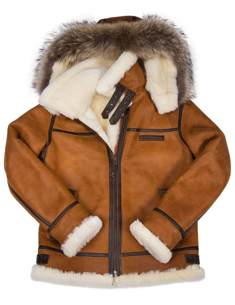 Emil™ Veste d'Hiver en Cuir Élégante