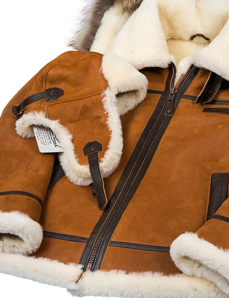 Emil™ Veste d'Hiver en Cuir Élégante