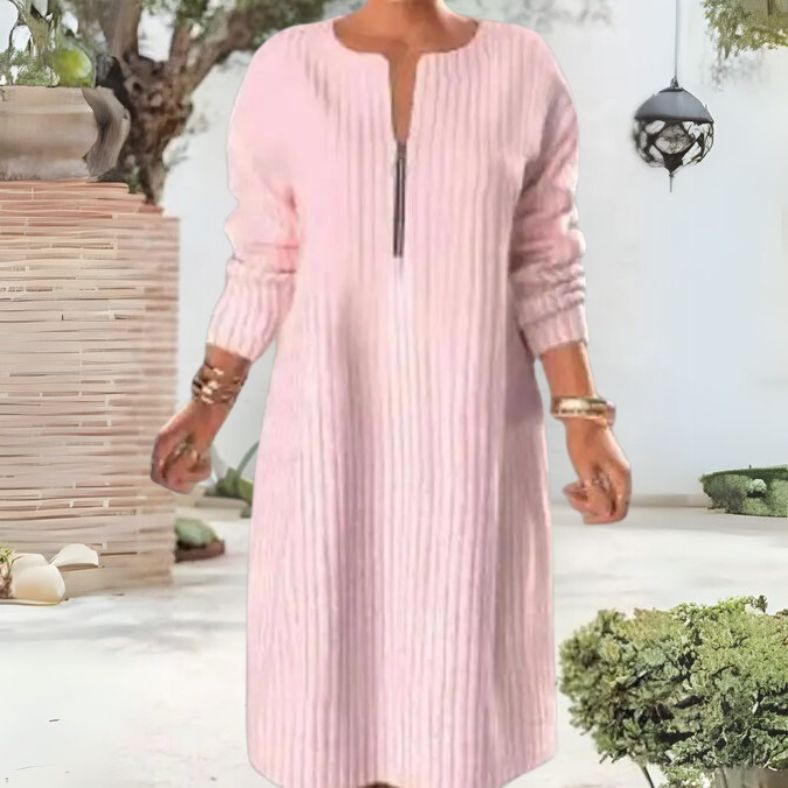 Libella™ | Robe Tricotée Chic en Bloc de Couleurs