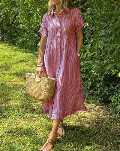 ANOREA - ROBE RAYÉE ÉLÉGANTE