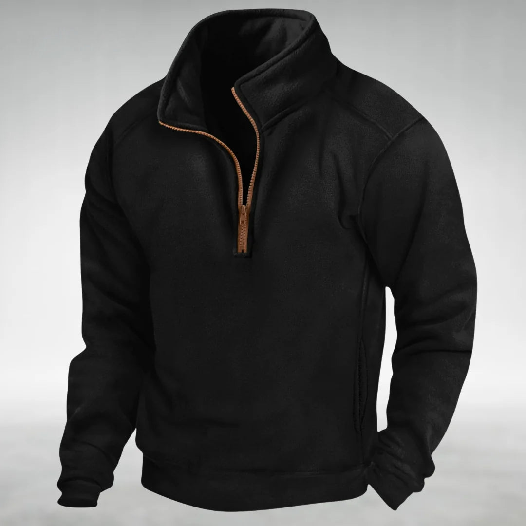 HUDSON | Pull polaire demi-zippé homme