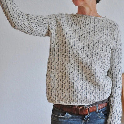 Otilde™ | Pull Élégant Grå