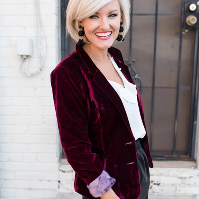 Nora - Blazer femme velours