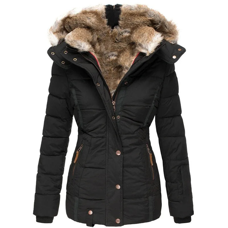 AUROA | Manteau d'hiver avec doublure en fausse fourrure