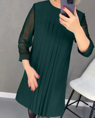 Elize™ | Robe plissée en tissu tricoté