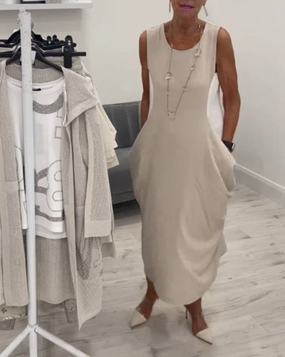LELIE - ROBE SANS MANCHES ÉLÉGANTE ET TENDANCE
