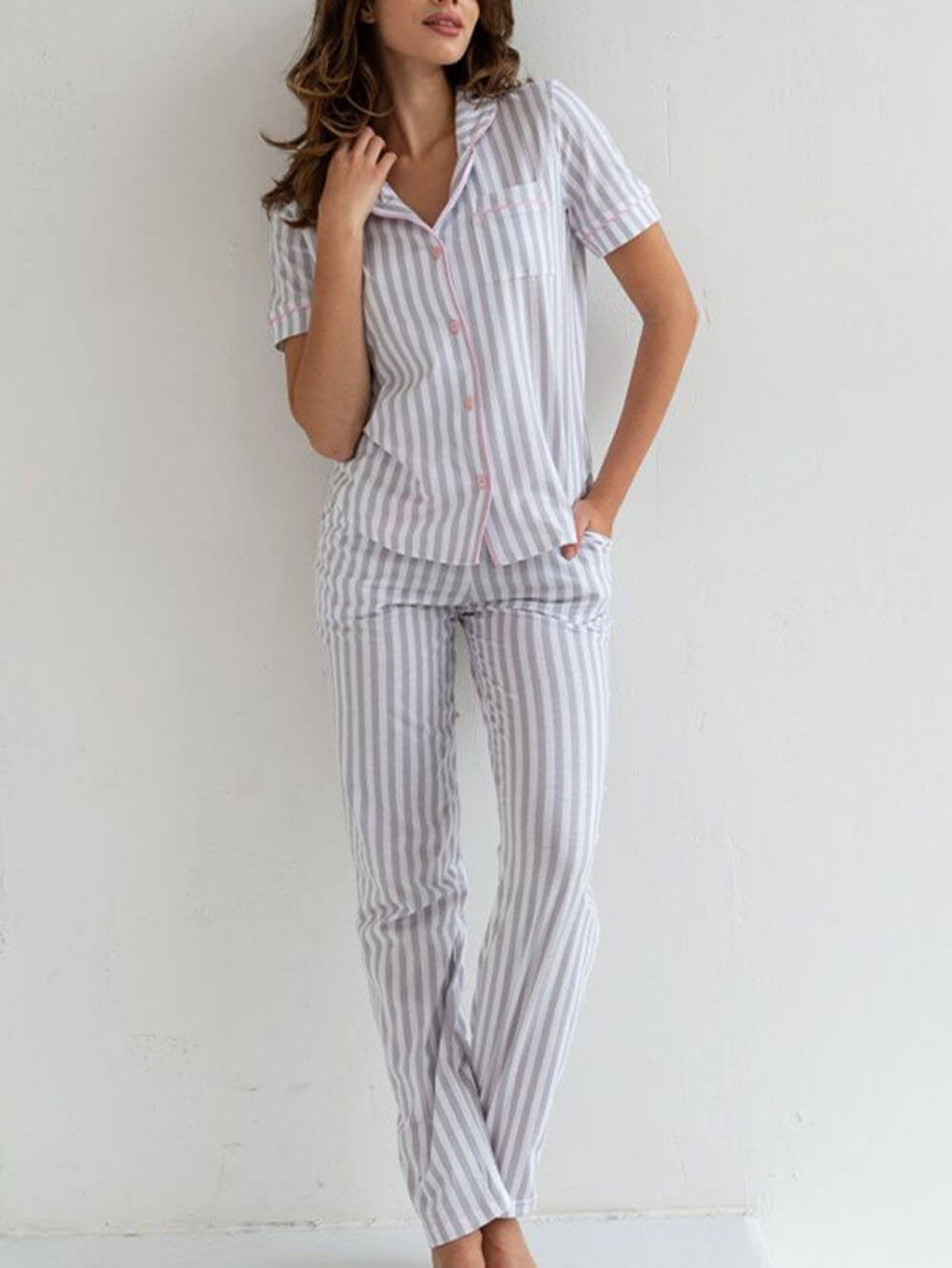 Elowyn - Ensemble luxueux de vêtements de détente rayés pour femmes pour un confort ultime