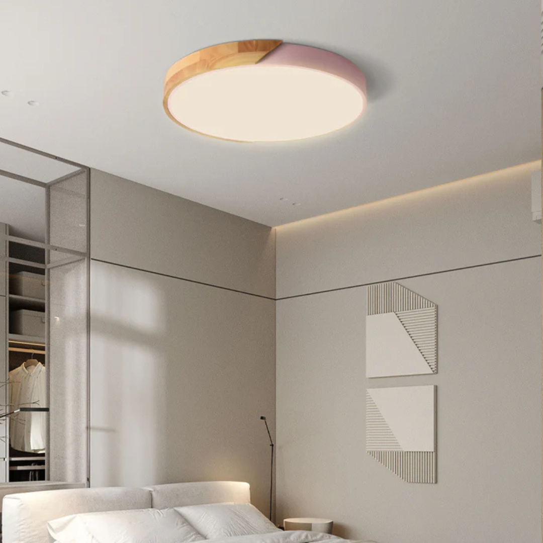 Delos - Plafonnier LED scandinave en bois