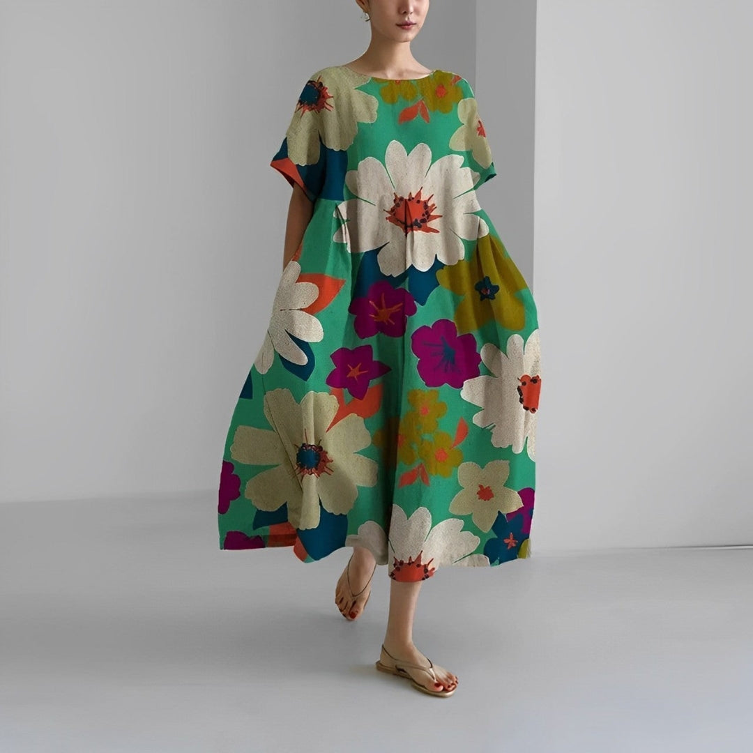 MAGNIFIQUE | Robe avec Flair Espagnol | Robe d'Été Élégante