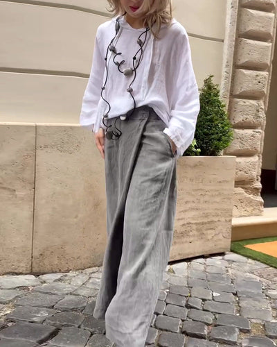 Pantalon Mode Urbaine Décontracté Jambe Large