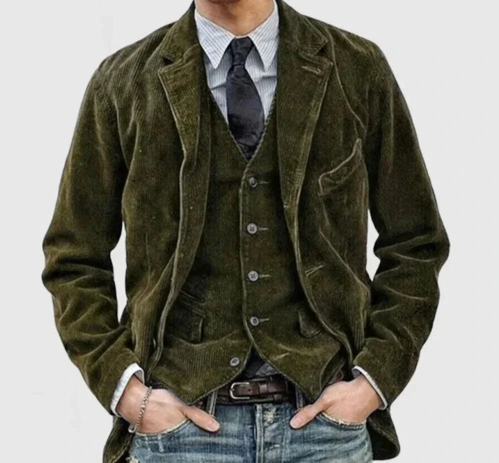 MARC | Veste en laine vintage avec gilet