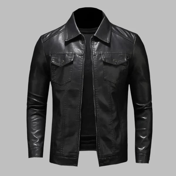VICTOR | Veste en cuir classique
